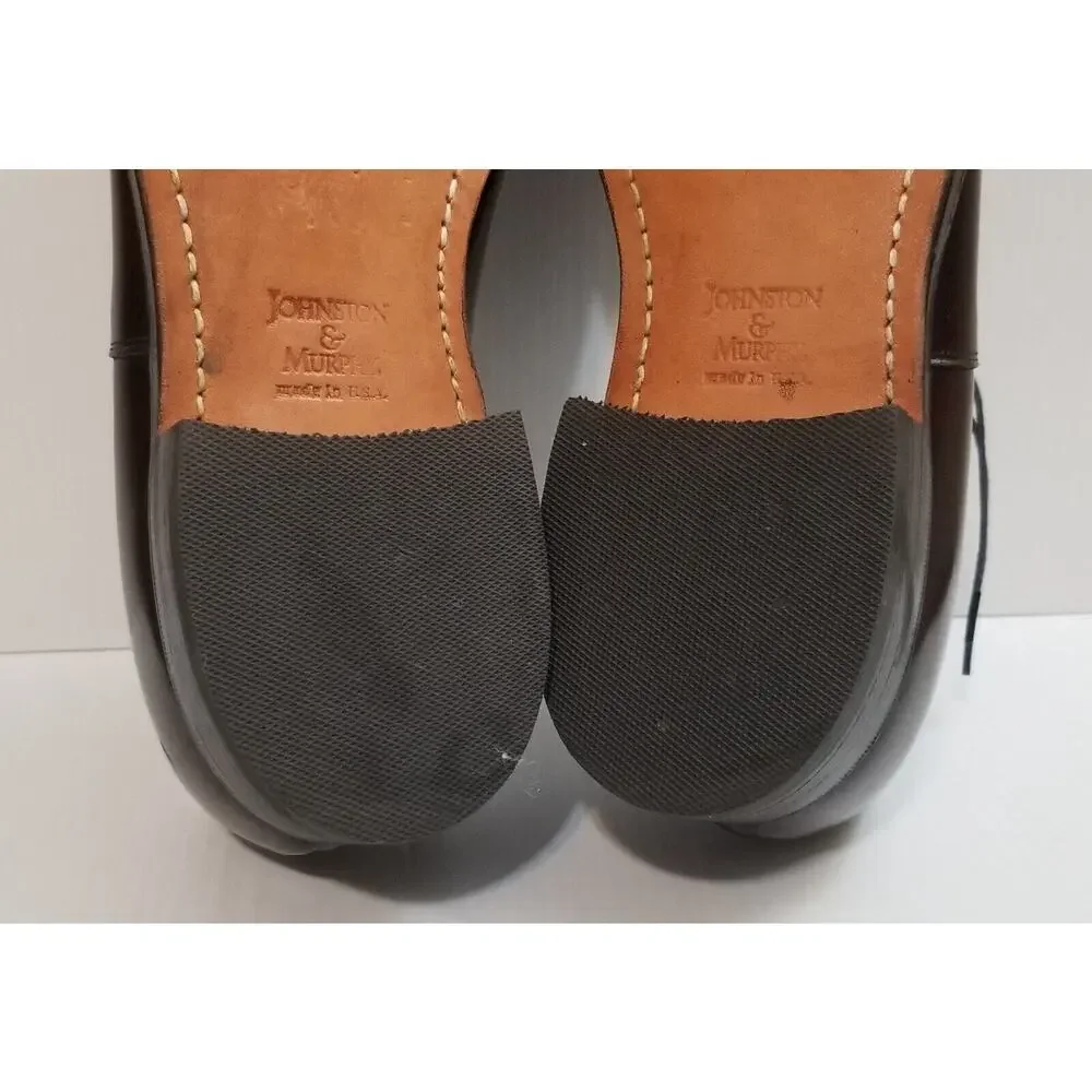 Johnston & Murphy MELTON Burgundy Cap Toe Calfskin Oxford Shoe Size 7.5 USA Made